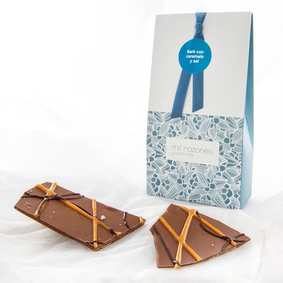Chocolate Artesanal - Bark con caramelo y sal