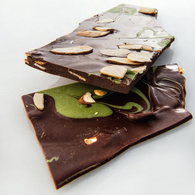 Chocolate Artesanal - Bark con matcha