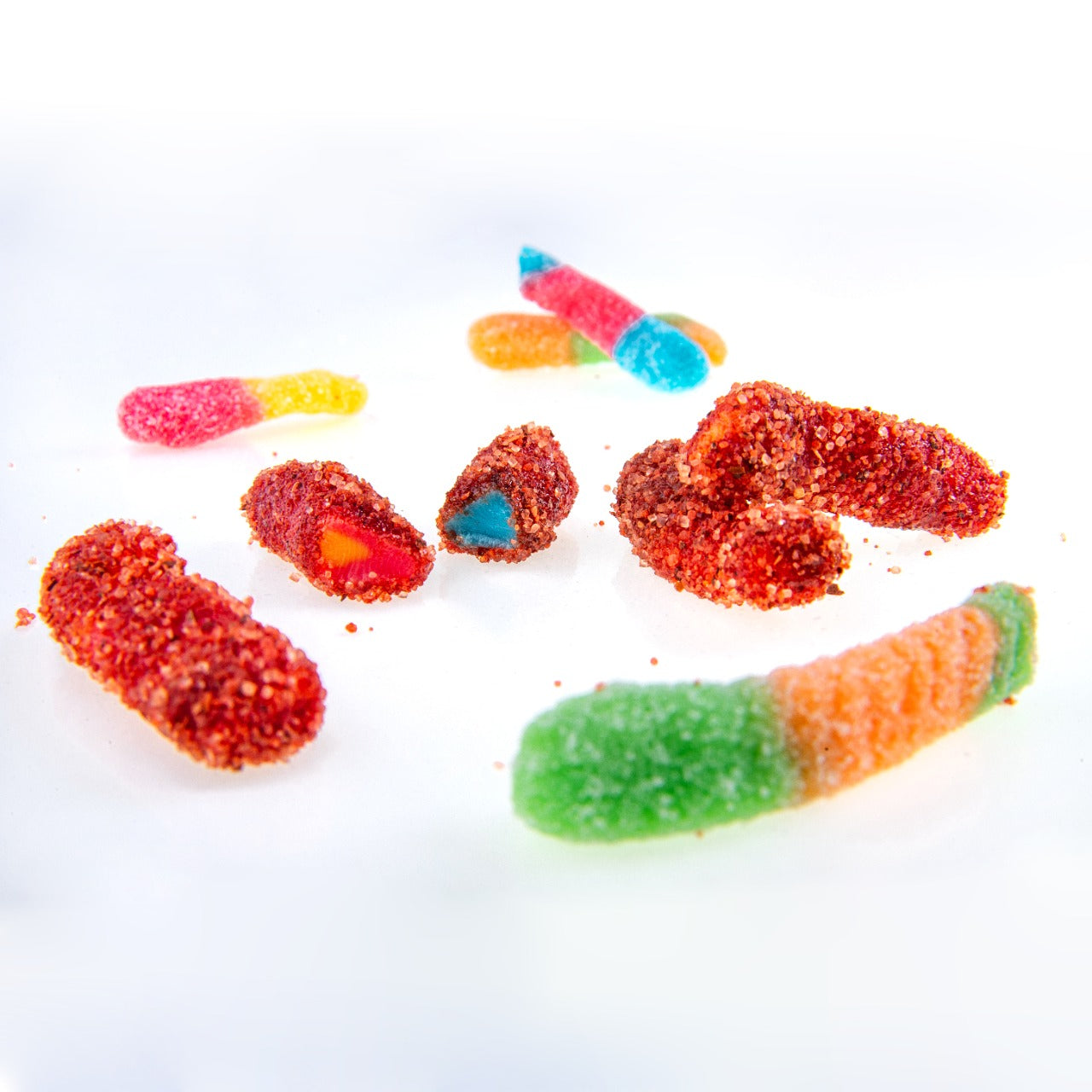 Dulces enchilados - Gusanos sour enchilados