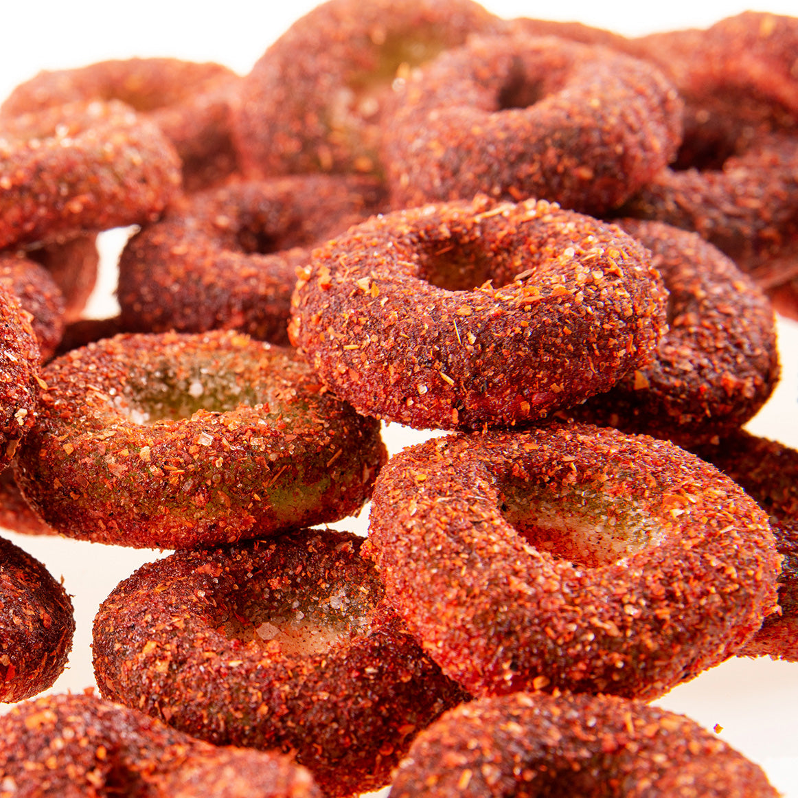 Dulces enchilados - Aros de manzana enchilados