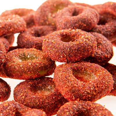 Dulces enchilados - Aros de manzana enchilados